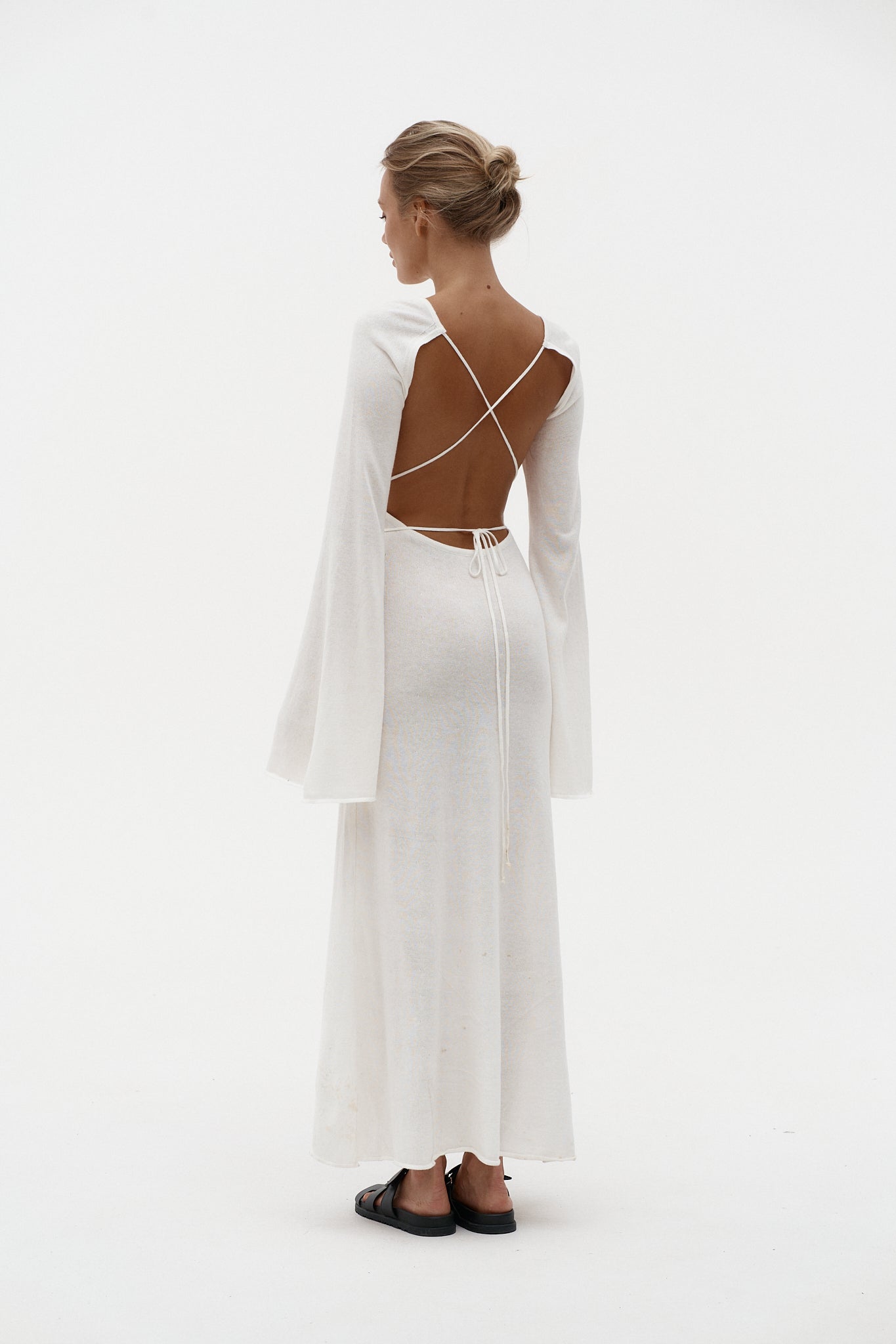 Alluring her knit Dress in White