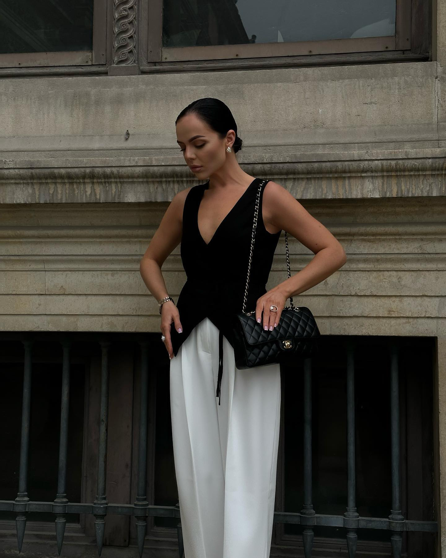 Light Palazzo pants in white