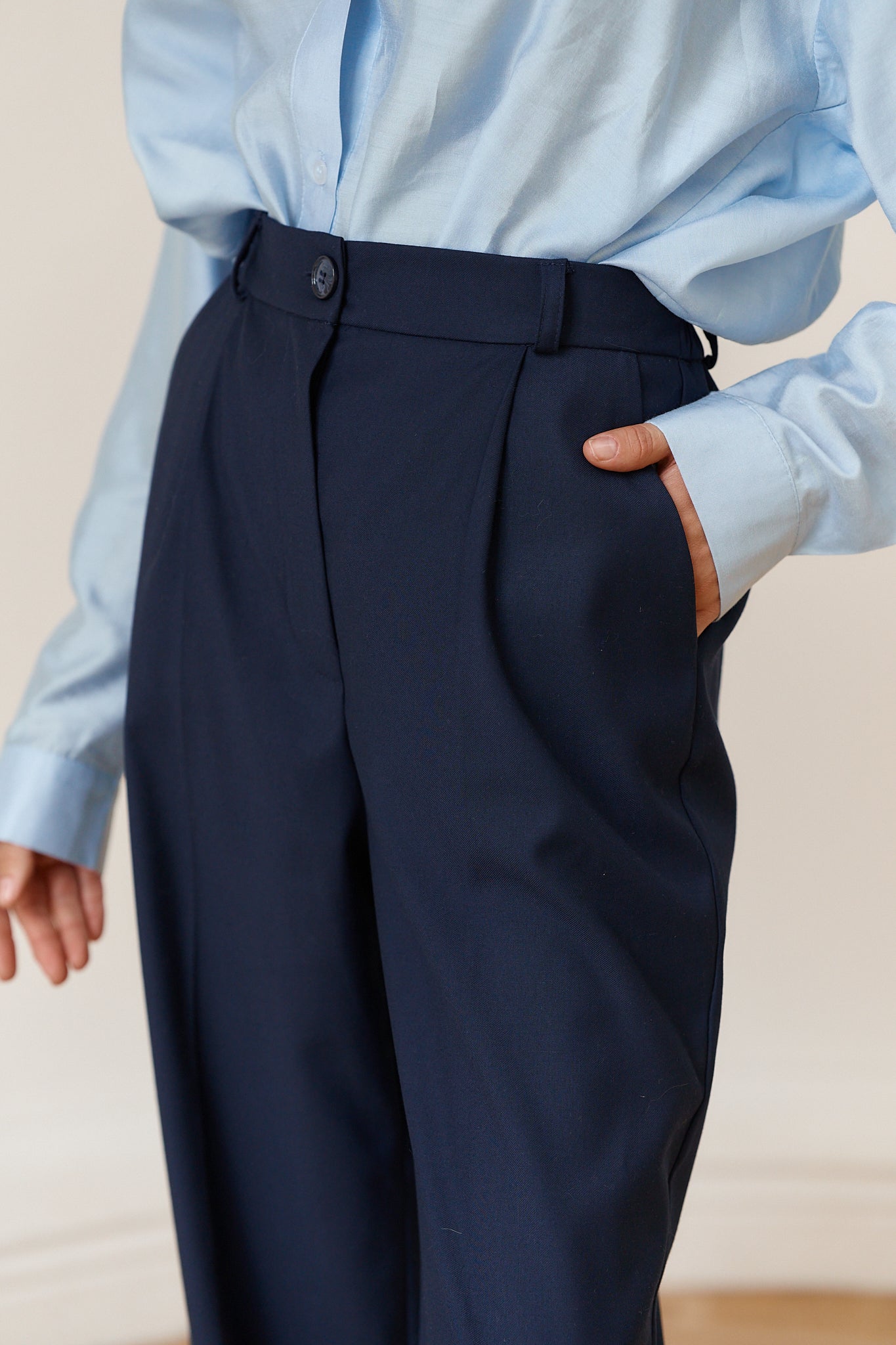 Palazzo pants in Navy blue