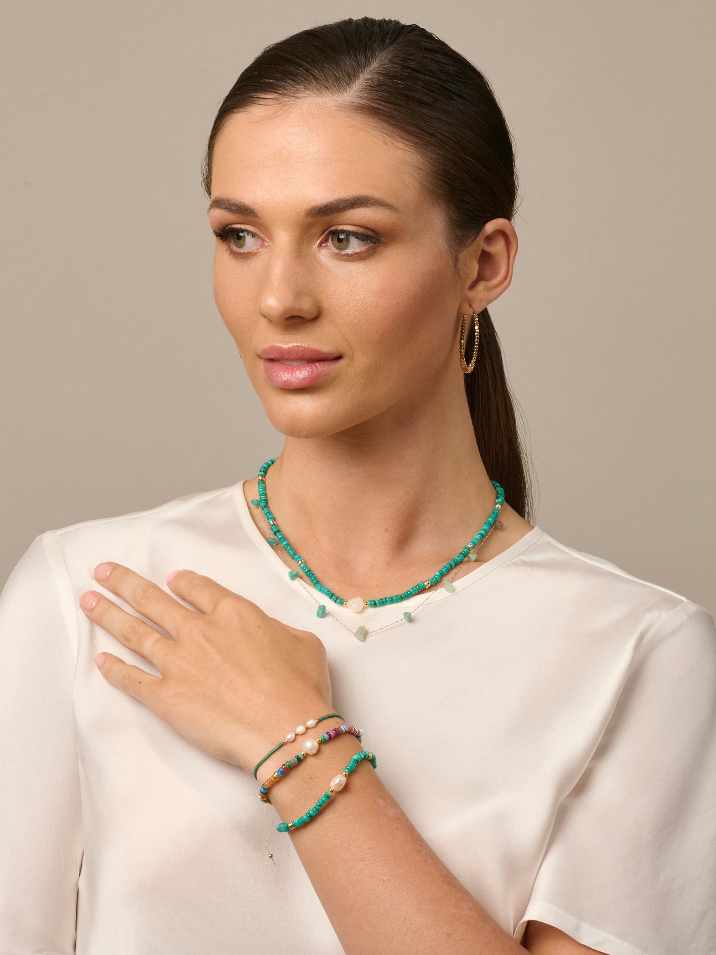 Green Riviera Shell and Pearl N/L