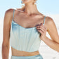 Corset Satin Top in Sage