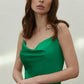 Silk midi dress in Green