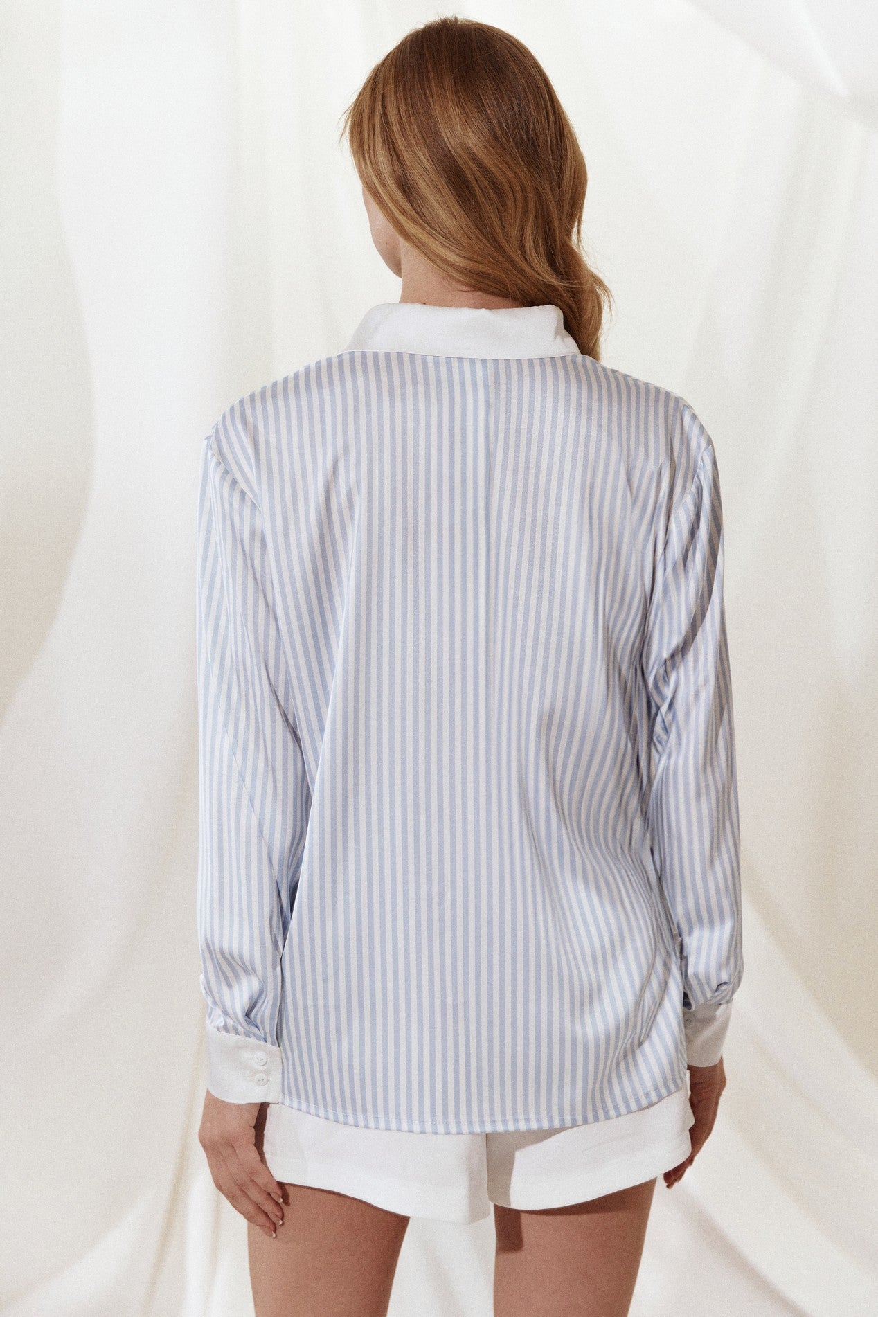 Blouse in Silk stripes