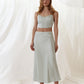 Silk skirt in Sage