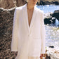 Eco linen suit in Milk