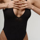 Fits everyone Open-back Bodysuit in Dark chocolate