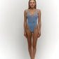 Fits everyone Open-back Bodysuit in Blue