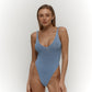 Fits everyone Open-back Bodysuit in Blue