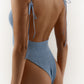 Fits everyone Open-back Bodysuit in Blue