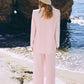 Eco linen suit in Pink