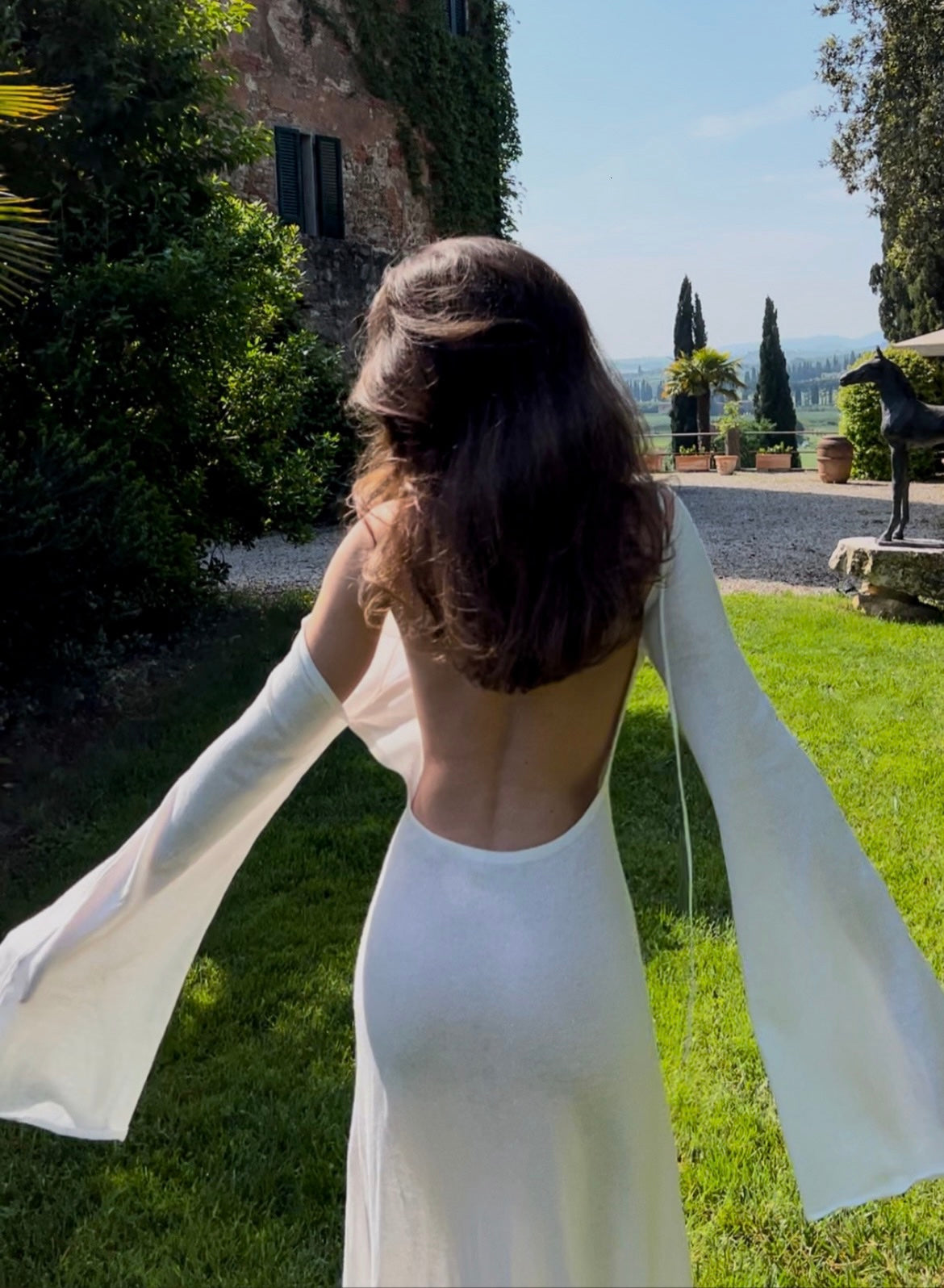 Alluring her knit Dress in White