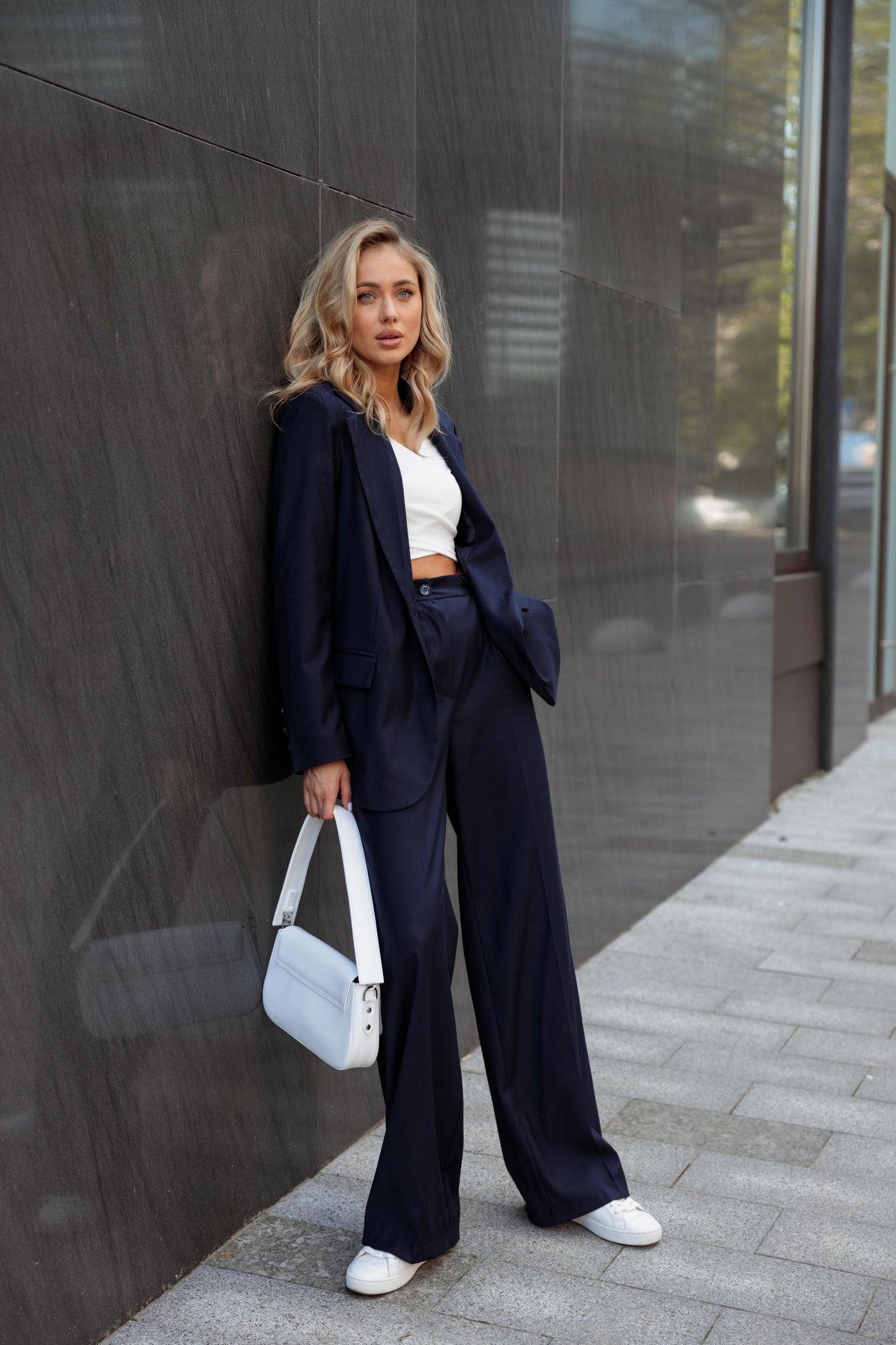 Oversized Blazer in Navy Blue