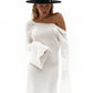 Alluring her knit Dress in White