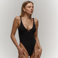 Fits everyone Open-back Bodysuit in Dark chocolate
