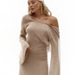 Alluring her knit Dress in Beige