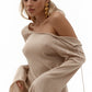 Alluring her knit Dress in Beige