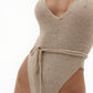 Fits everyone Open-back Bodysuit in Beige