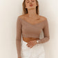 Off-shoulder Top in Cappuccino