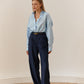 Palazzo pants in Navy blue