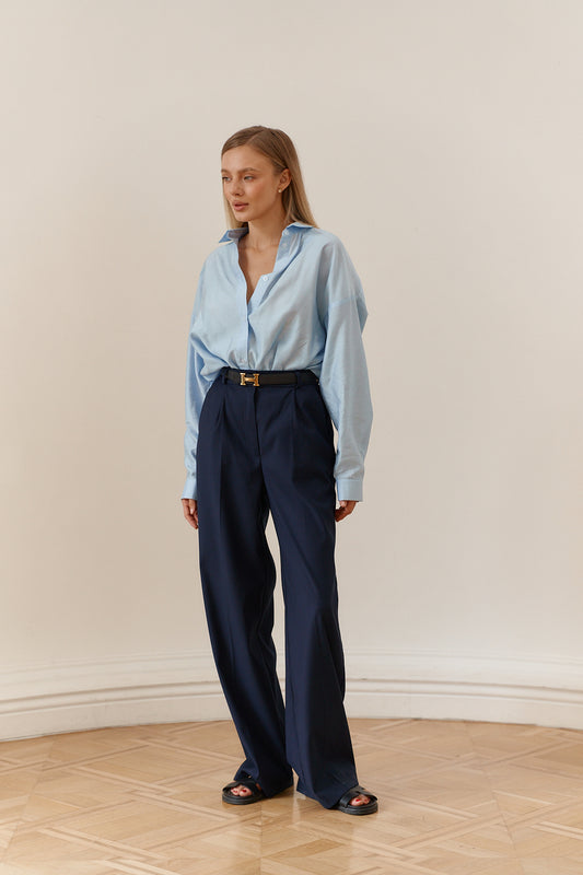 Palazzo pants in Navy blue