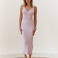 Knit midi Dress in Lavender