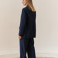 Palazzo pants in Navy blue