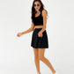 Polkadot mini skirt in silk Black