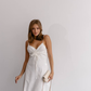 Linen slip midi dress