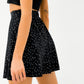Polkadot mini skirt in silk Black