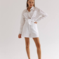 Flower embroidered shorts in white