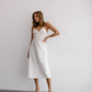 Linen slip midi dress