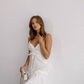 Linen slip midi dress