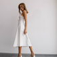 Linen slip midi dress