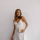 Linen slip midi dress