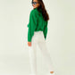 Linen long sleeve shirt Green