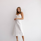 Linen slip midi dress