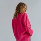 Linen long sleeve shirt Raspberry