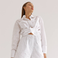 Flower embroidered shorts in white