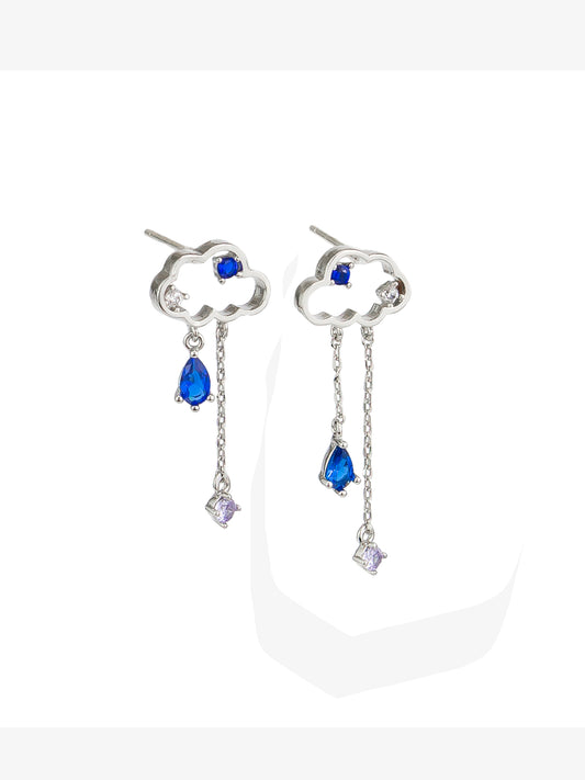 Cloudy Blue Crystal Shower E/R